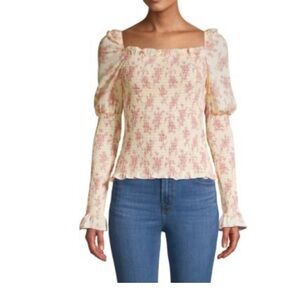 BNWT Floral Pink & Cream Top